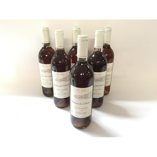 1726 - 6 bottles of 1995 château du galoupet cotes de provenance.