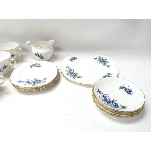 800 - Fine China part tea set with Royal Vale pattern.