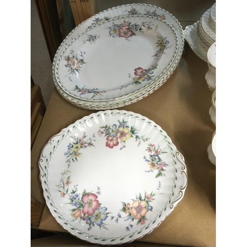 811 - Six Royal Albert plates in Constance pattern comprising three graduated oval examples, first quality... 