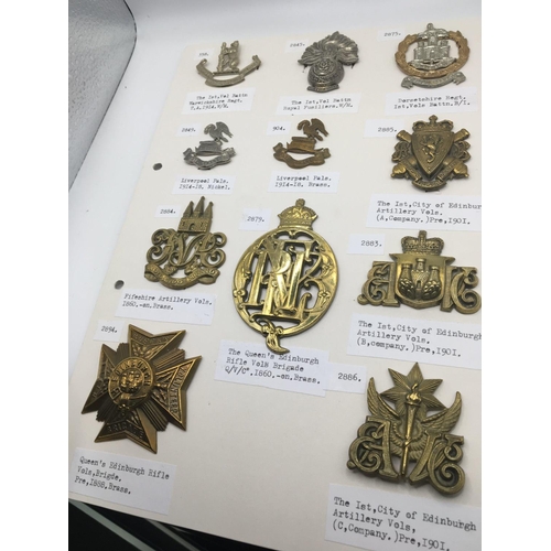 2016 - An album containing Military badges mainly British volunteer and small Royal Navy Divisions. on thre... 