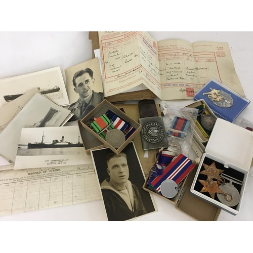 2288 - A collection of WWII paperwork together with medals, connecting Charles Leslie Watts in D Day Landin... 