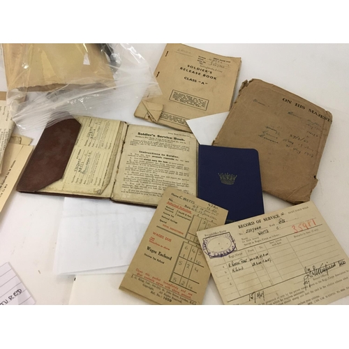 2288 - A collection of WWII paperwork together with medals, connecting Charles Leslie Watts in D Day Landin... 