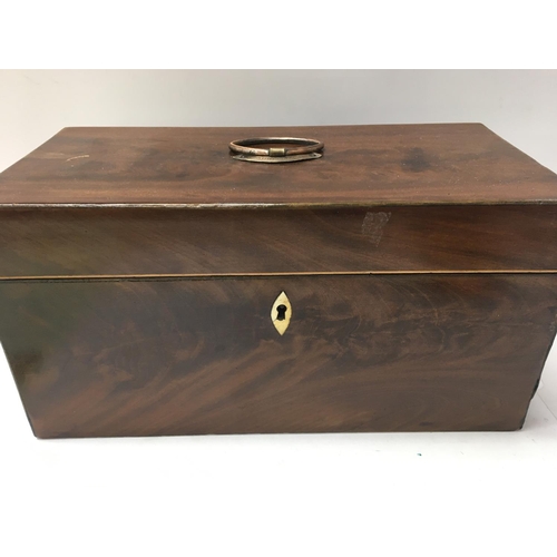 801 - A Georgian mahogany tea box