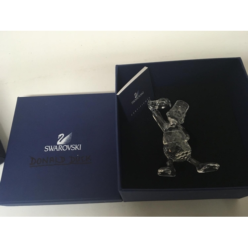 1016 - A Swarovski Crystal Disney Donald Duck figure boxed no damage.