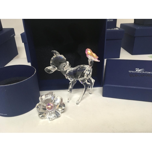 1036 - A Swarovski Crystal Disney Figure Bambi with plaque both boxed and no damage (2)