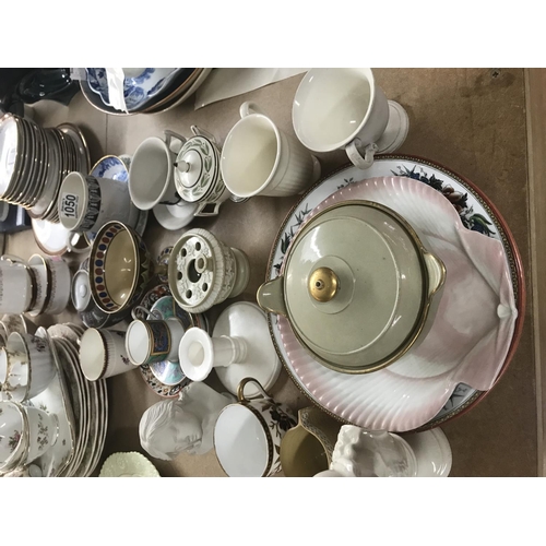 1050 - A Collection of cups and saucers including Wedgwood.