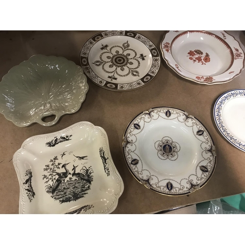 1053 - A Collection of Victorian and later ceramics including Wedgwood plates cups and saucers of various d... 