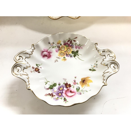 1105 - A royal crown derby plate and small dish.