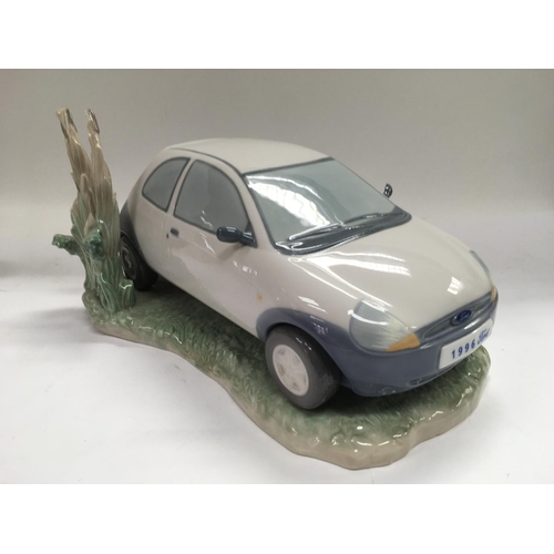 1125 - A scarce Lladro model of a 1996 Ford Ka. This was a limited edition model given only to Ford executi... 