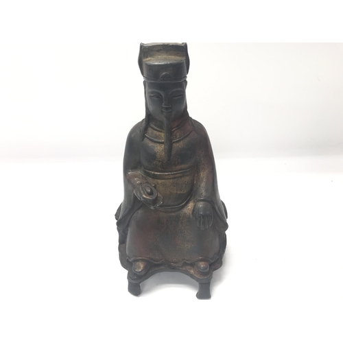 1182 - Chinese bronze seated figure