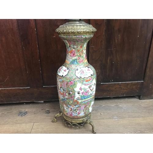 1183 - Cantonese porcelain lamp (a/f)