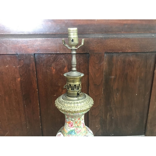 1183 - Cantonese porcelain lamp (a/f)