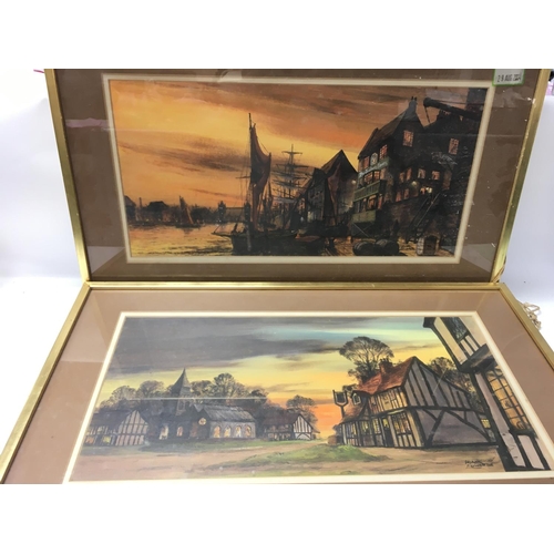 1513 - Two framed oil painting by Frank Edwards NO RESERVE