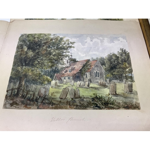 1587 - William George Jennings, 1763-1854, a collection of framed and unframed and watercolour paintings in... 