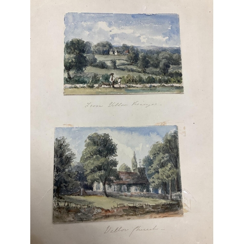 1587 - William George Jennings, 1763-1854, a collection of framed and unframed and watercolour paintings in... 