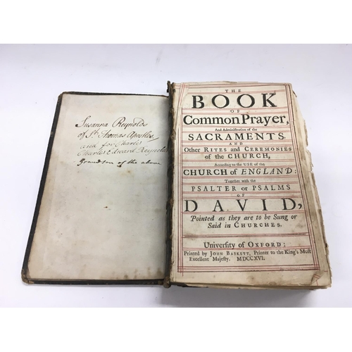 1722 - A 1716 book of common prayer printed by john Baskett.