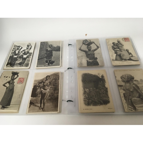 1735 - A collection of Edwardian and later postcards studies of African tribal women.