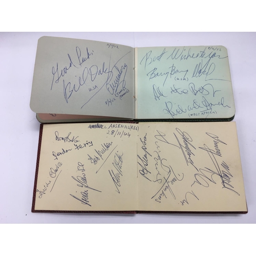 1752 - Two vintage autograph booklets comprising mainly sporting names from the 1950s and 60s.