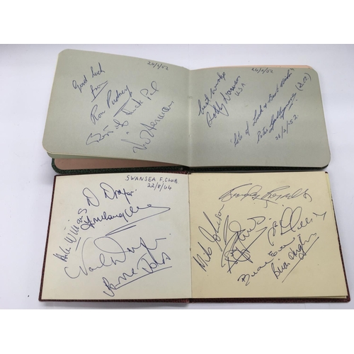 1752 - Two vintage autograph booklets comprising mainly sporting names from the 1950s and 60s.