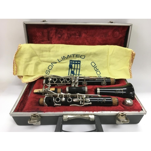 2005 - A cased Boosey & Hawkes clarinet.