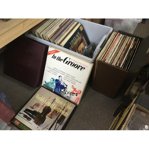 2009 - A box and a record case of LOs and 12inch singles by artists from the 1950s onwards.