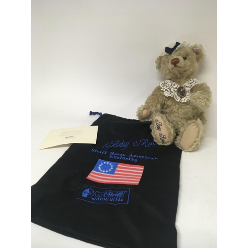 2020 - An Exclusive Steiff North American theme bear Betty Ross with embroidered dust cover and certificate... 