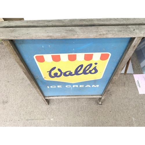 2101 - A walls ice cream sign 57cm wide 83cm high approx.