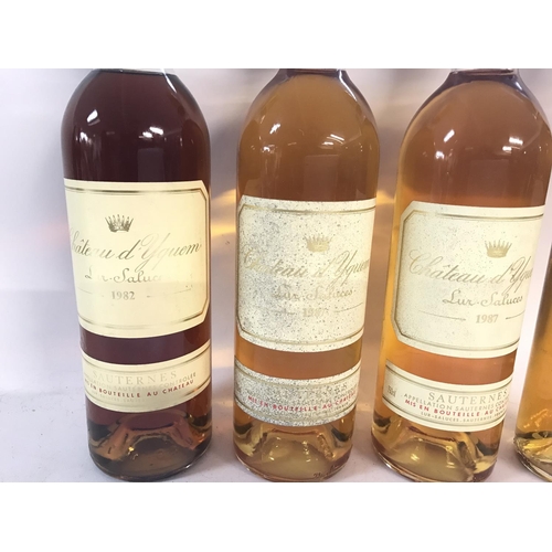 2121 - Collection of four desert wines including two bottles of 1987 chateau dYquem and a bottle from 1982.