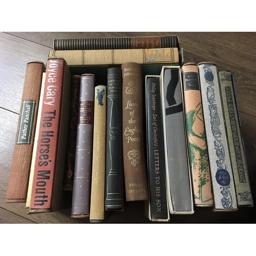 2151 - A large collection of Folio society books and folios in two boxes and two bags