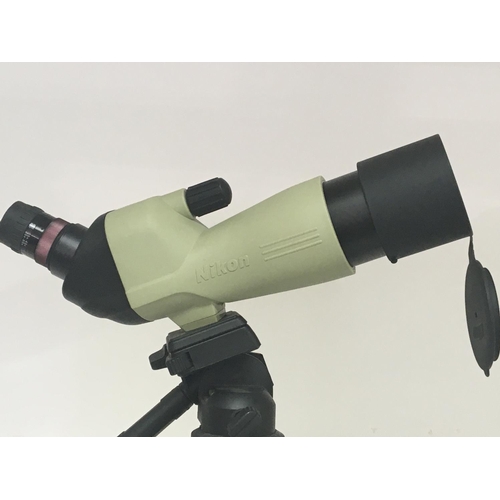 2156 - A Nikon Spotting Monocular Scope with adjustable stand and canvas case.