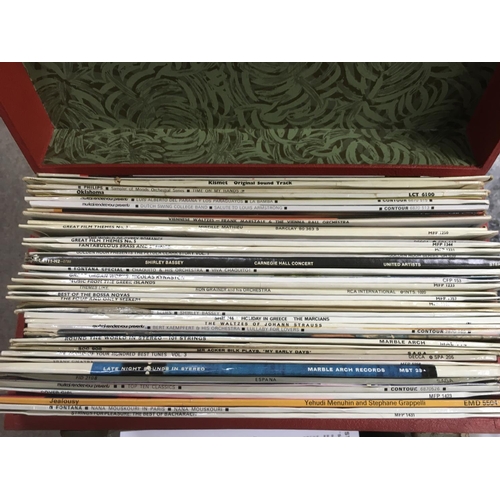 2162 - Two record cases and a bag if LPs and 7inch singles by various artists from the 1960s onwards.