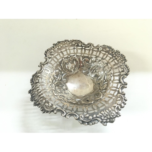 747 - Hallmarked vintage silver dish.