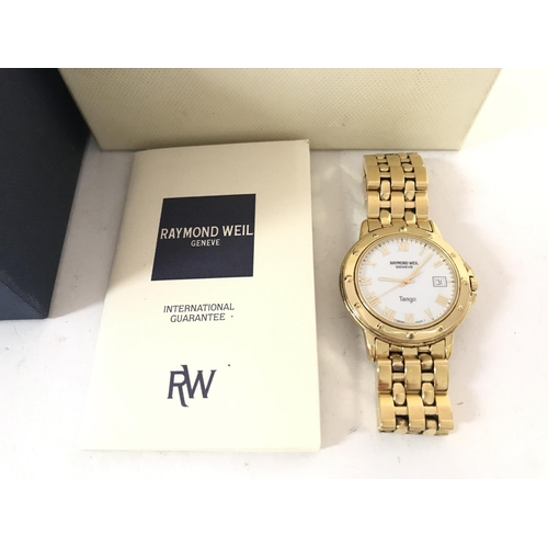 808 - A Raymond Weil Tango watch with box.