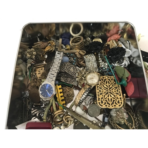 809 - Collection of costume jewellery and watches.