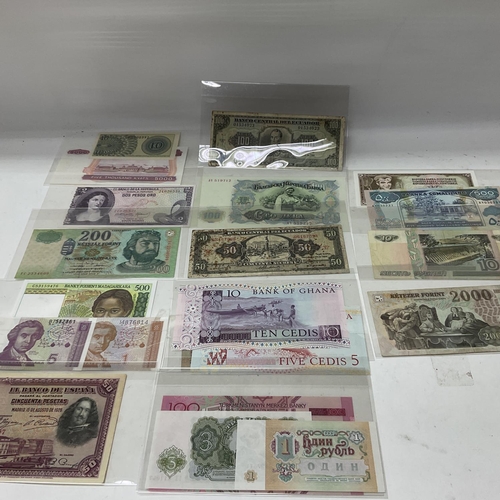 821 - A selection of good world banknotes including South America, African states etc.