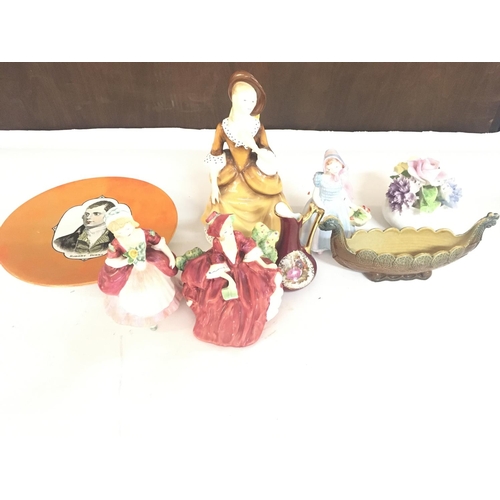 916 - A Collection of China Doulton Figures Etc. (8) NO RESERVE