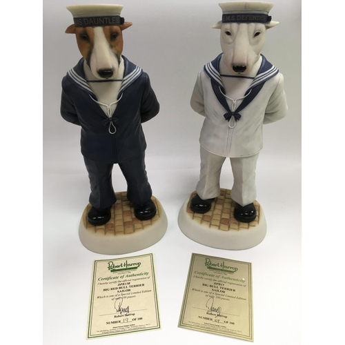 919 - Six boxed limited edition Robert Harrop Doggie People figures comprising two large bull terrier sail... 