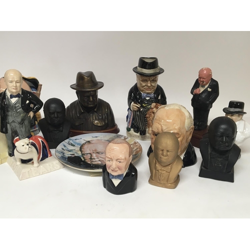 983 - A collection of Churchill Kevin Francis ceramic jugs and other Churchill commemorative ceramics and ... 