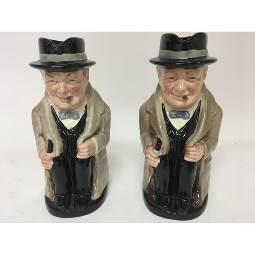 984 - Two Royal Doulton Winston Churchill caricature jugs. (2)