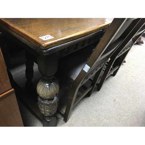 1275 - 1930's oak table and chairs NO RESERVE