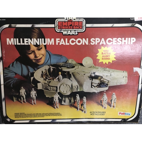 16 - A Boxed Vintage Star Wars Millennium Falcon.by Palitoy. Ball missing.