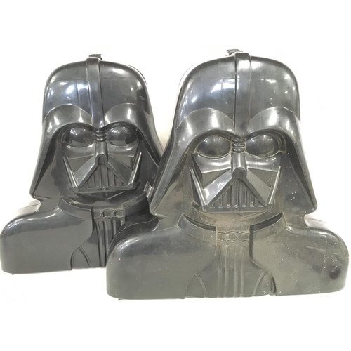 27 - 2 X Vintage Star Wars Darth Vader Carry Cases. 1 Containing Figures.(2).