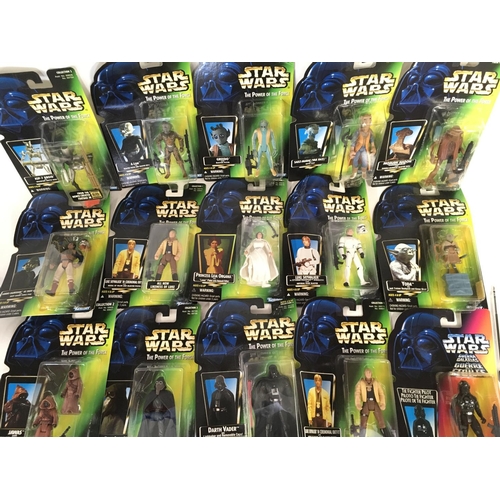 28 - A Box Containing a Collection of Star Wars Power of the Force Figures.