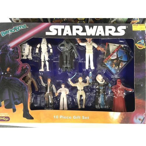 31 - A Collection of Star Wars Bendems Figures including 2 X Gift Sets.