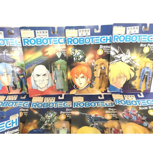 42 - A Collection of Carded Robotech Figures including a 12 inch Lisa Hayes.