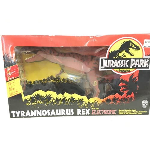 45 - A Boxed Jurassic Park Tyrannosaurus Rex With Con Electronic.