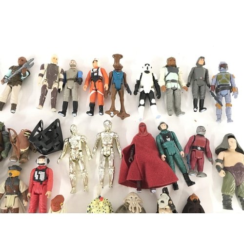 5 - A Collection of Vintage Star Wars Figures including some of your the Last 17. Some with Weapons.