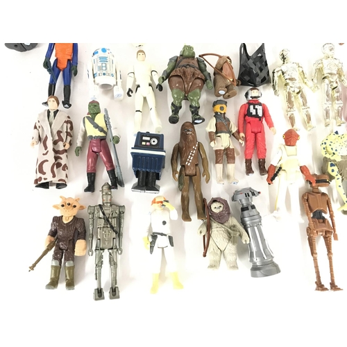 5 - A Collection of Vintage Star Wars Figures including some of your the Last 17. Some with Weapons.