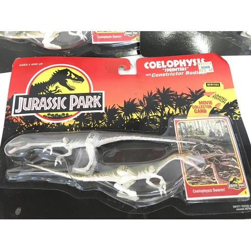 53 - 3 X Carded Jurassic park Packs Coelophysis. By Kenner.