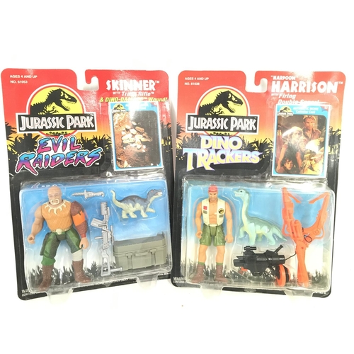 54 - 2 X Carded Jurassic Park Figures by Kenner.including Skinner and Harrison.